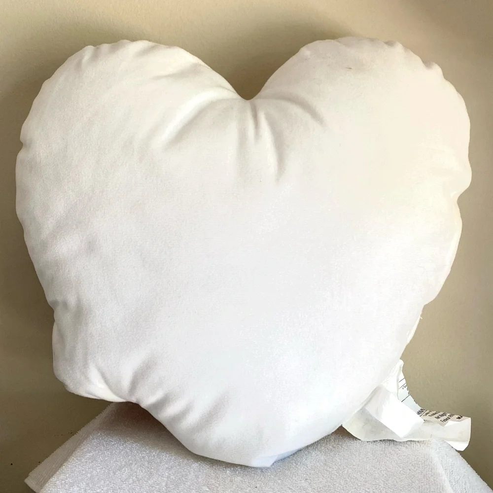 Ma Chérie Heart-Shaped Pillow with Red embroidered cherries New with tag